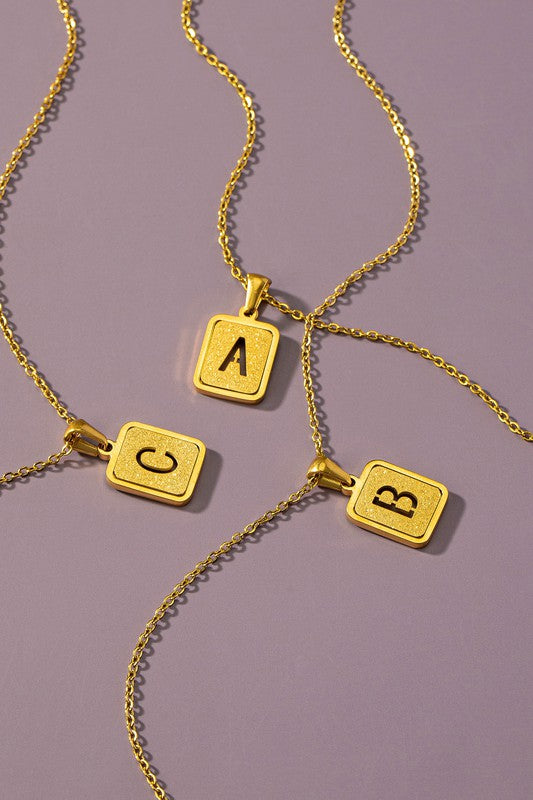 Brass Initial Necklace *Ships Free - must order by itself*