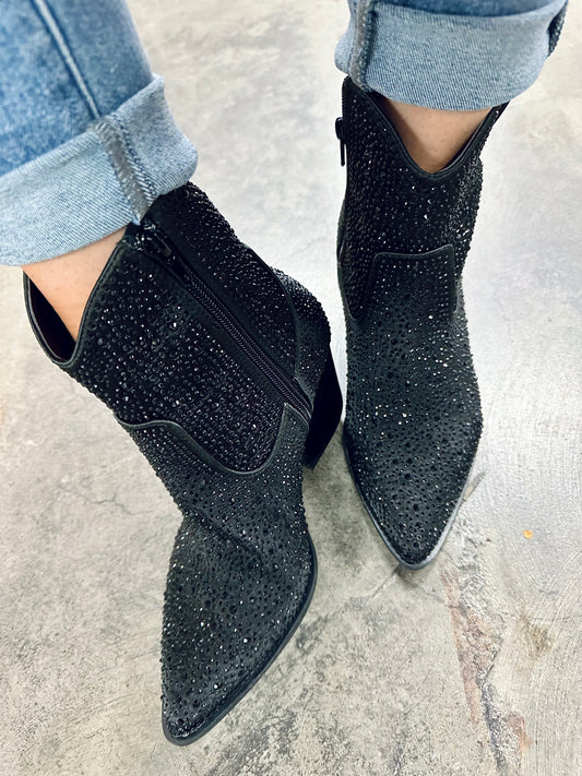 Rhinestone Ankle Cowboy Boots