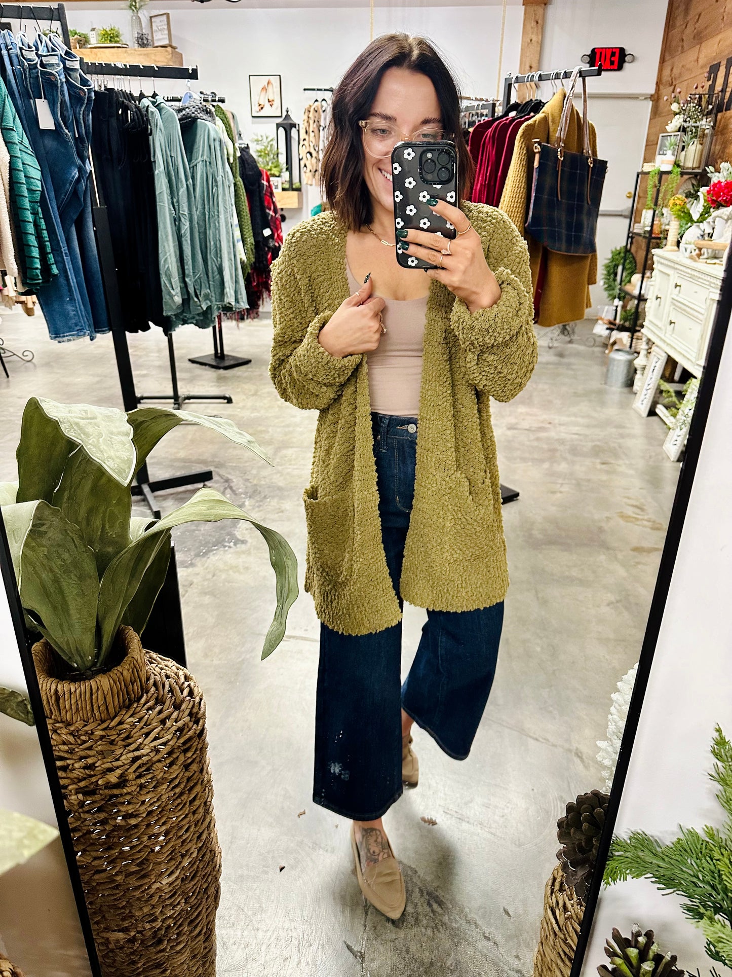 Zenana Falling For You Full Popcorn Cardi