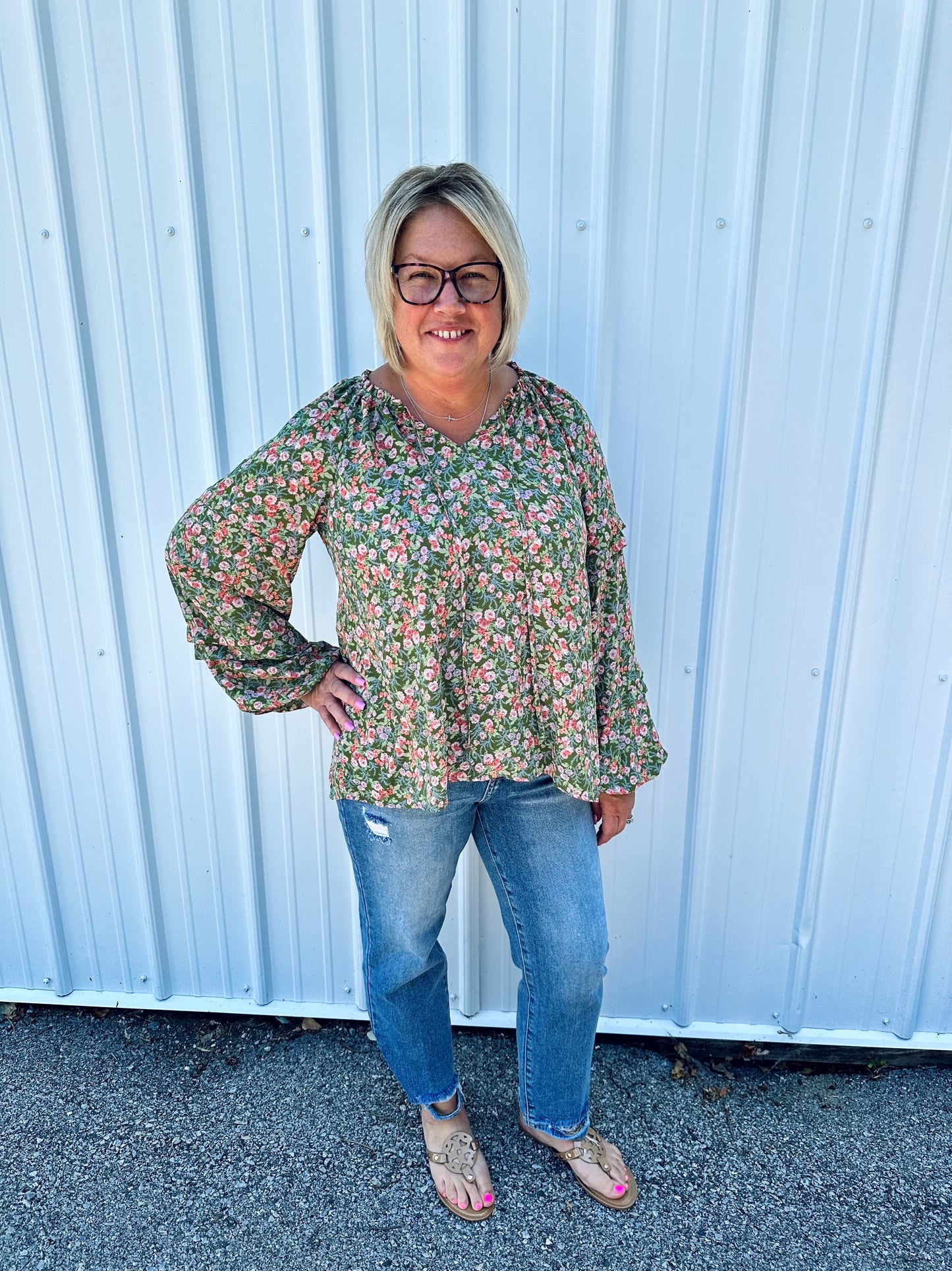She's Blossoming Floral Blouse