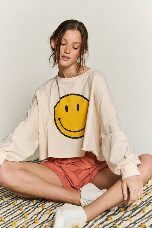 Smiley Cropped Tee