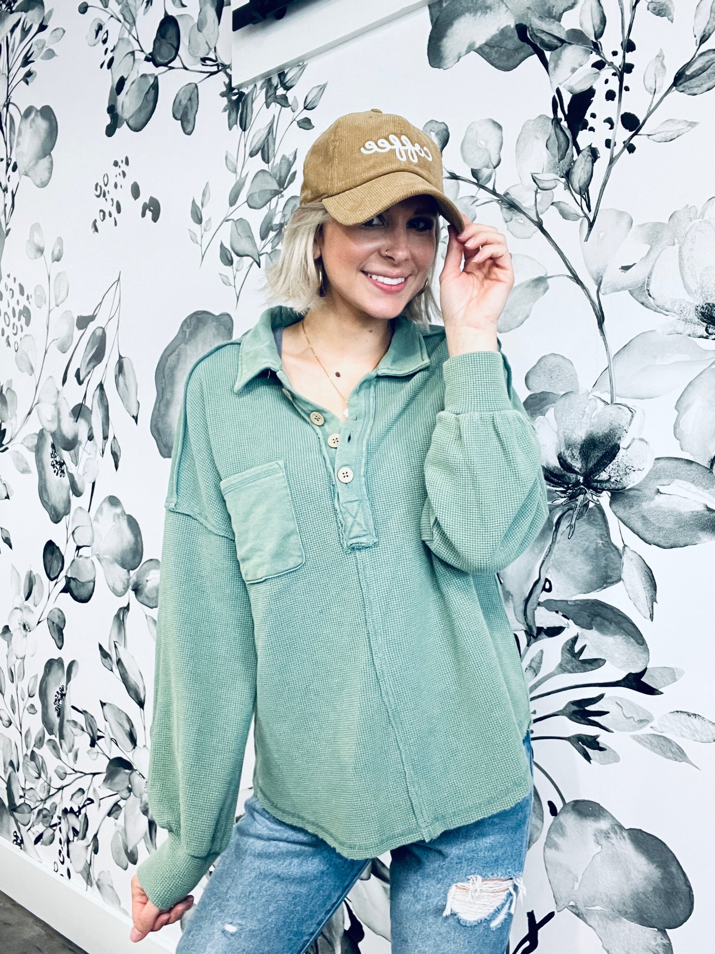 Crazy About You Waffle Top