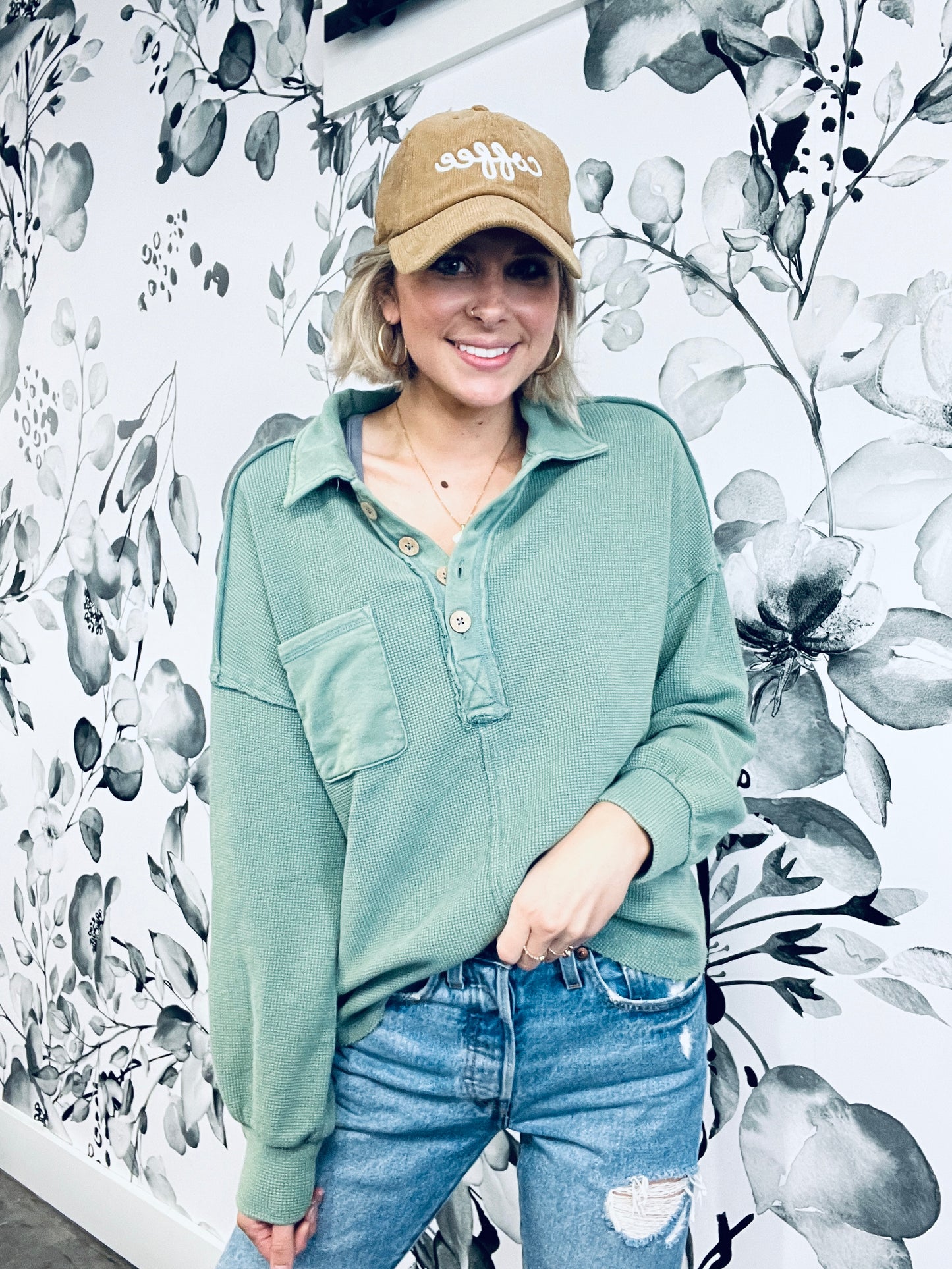 Crazy About You Waffle Top