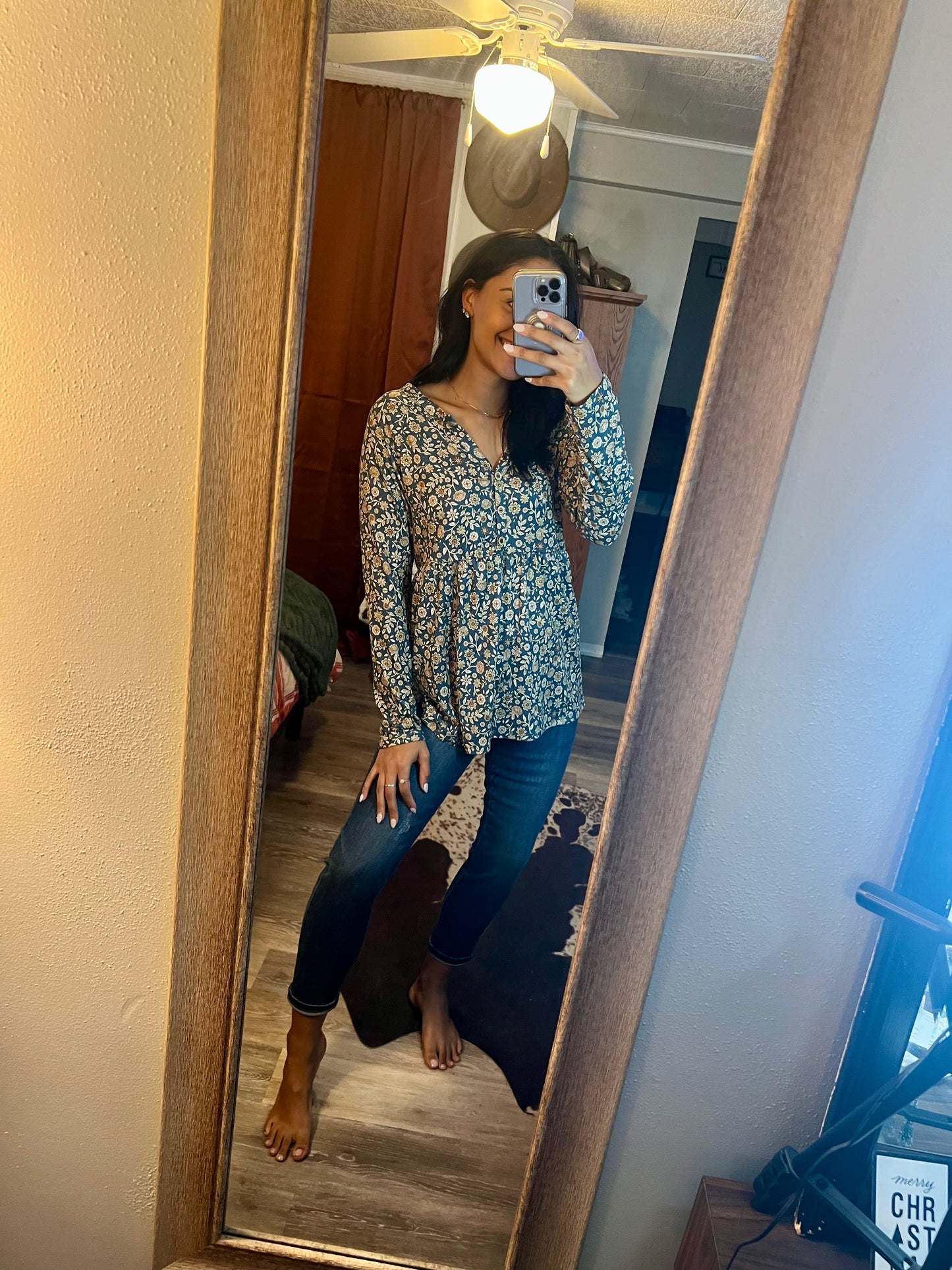 Vintage Floral Blouse