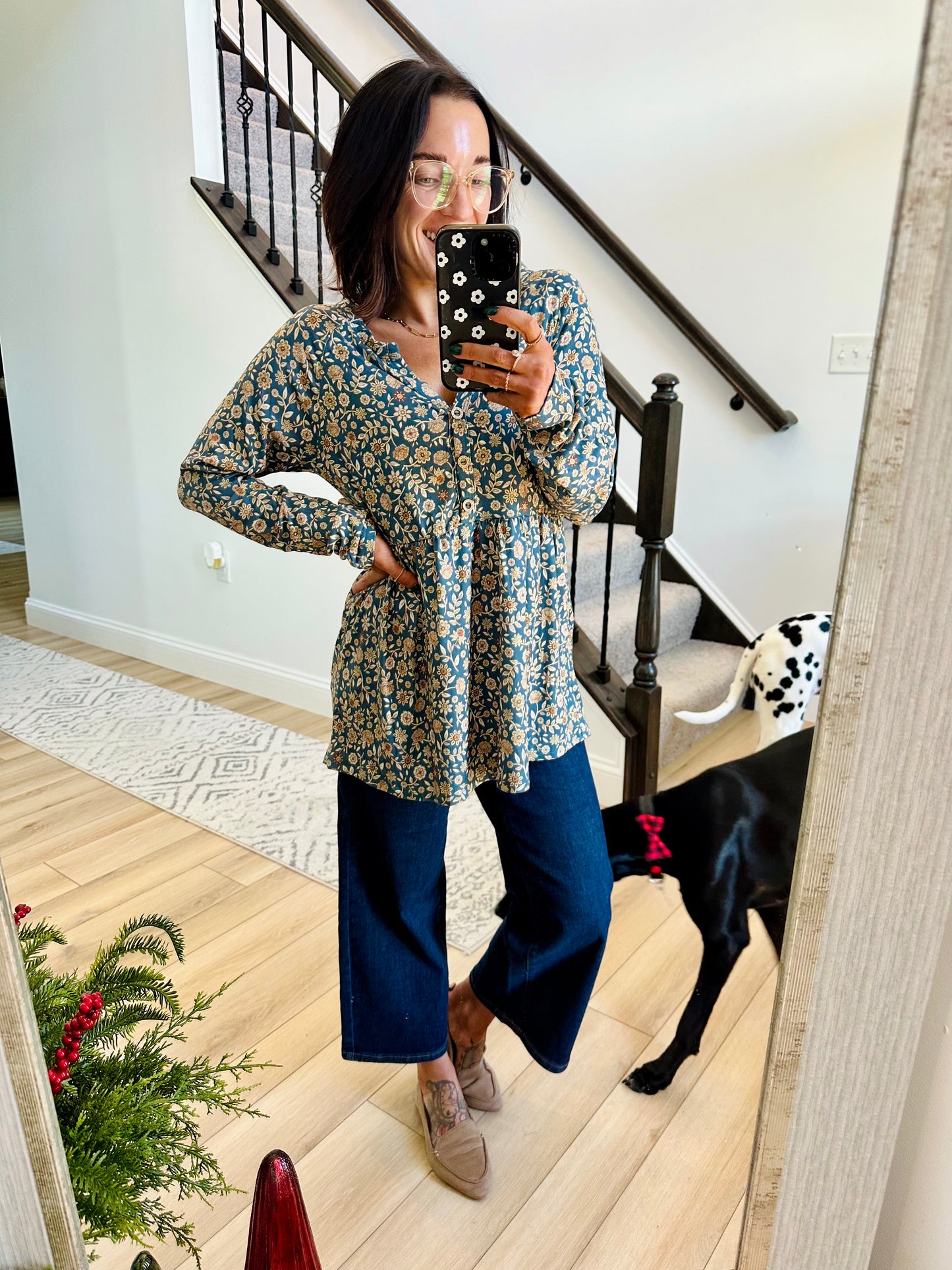 Vintage Floral Blouse