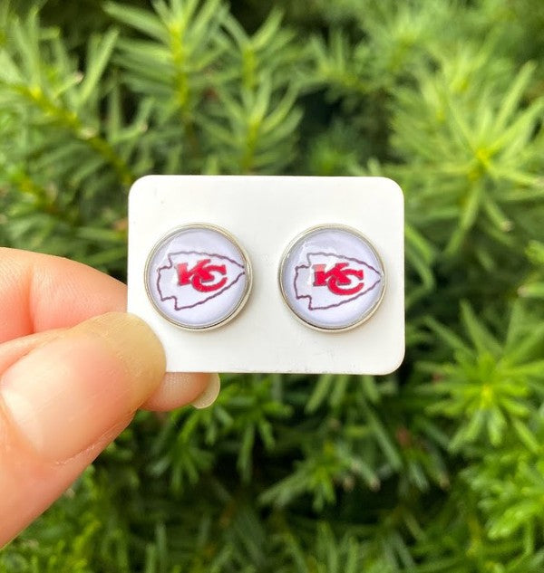 Kansas City Chiefs Stud Earrings Pair