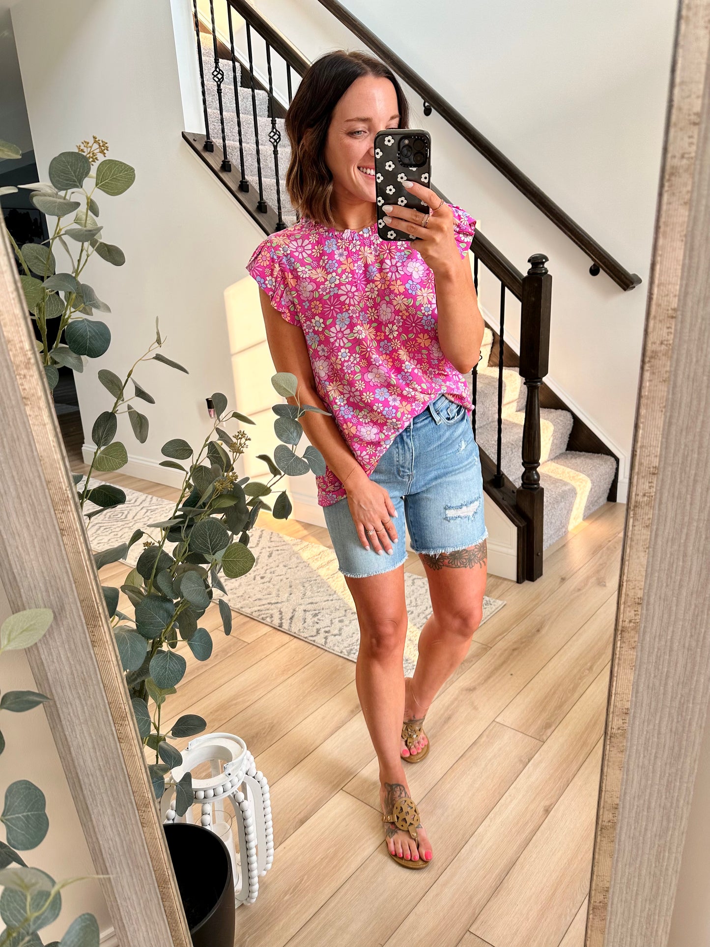 Vervet by Flying Monkey Full Size Distressed Denim Shorts