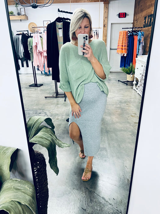 She's All That Fitted Two-Piece Skirt Set