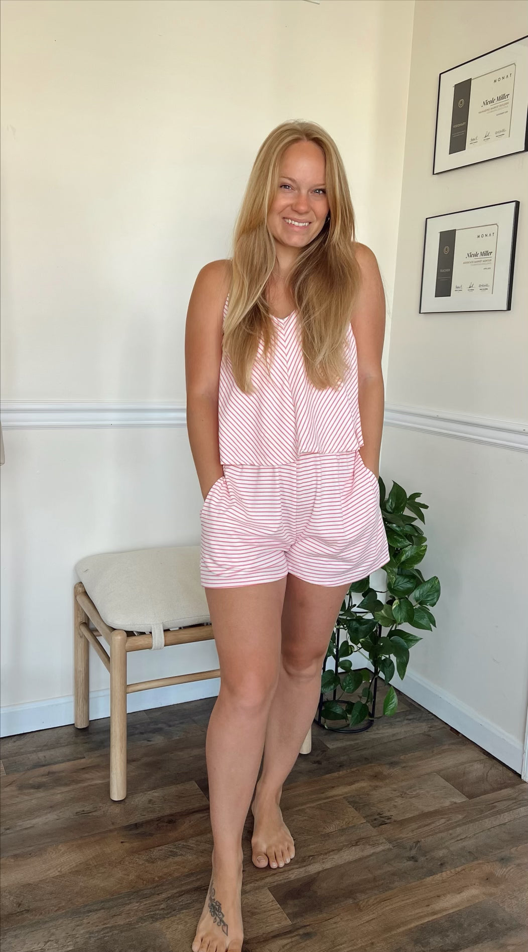 Let It Happen Romper in Pink