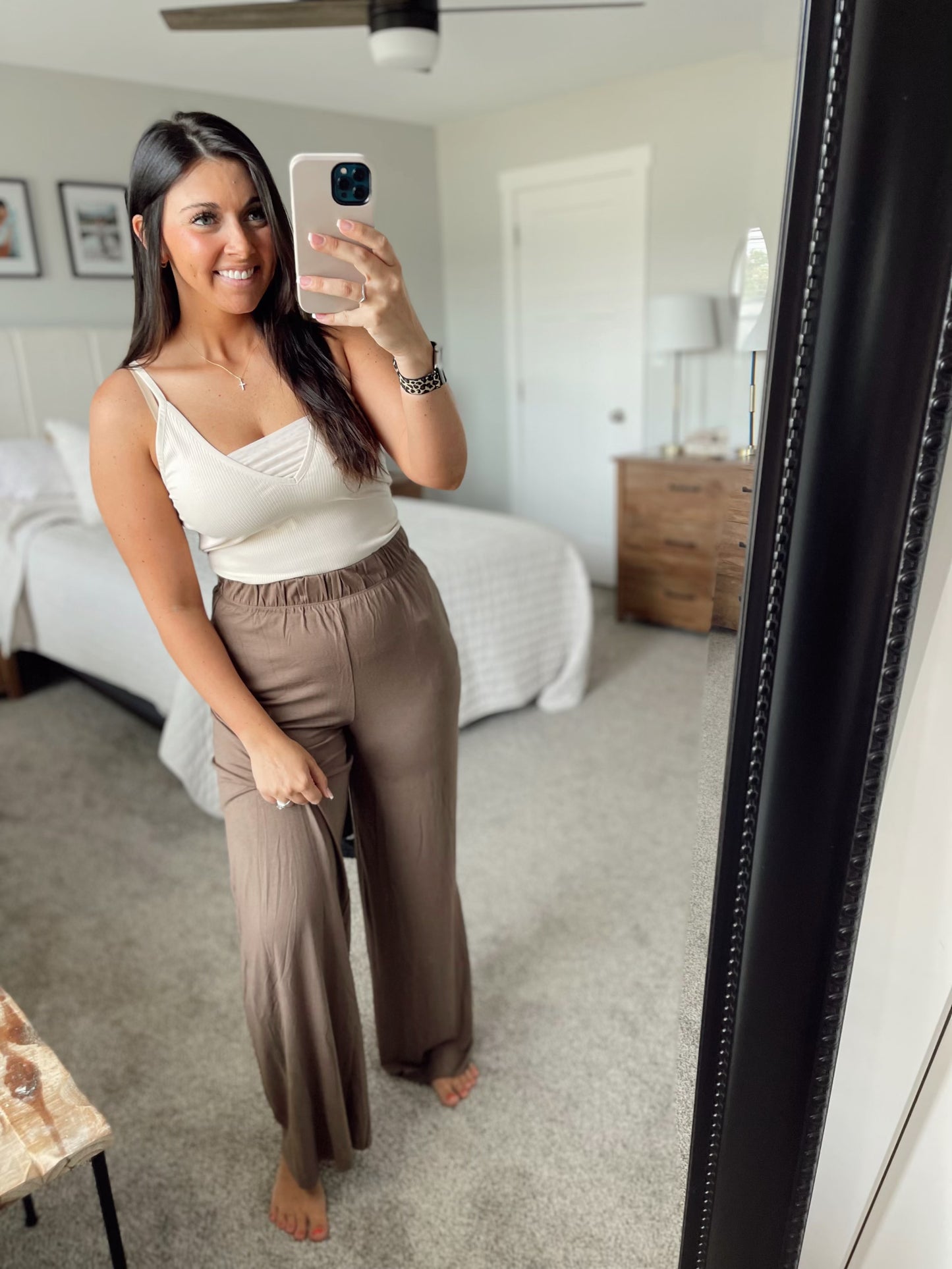 Ribbed Adjustable Spaghetti Strap Cami