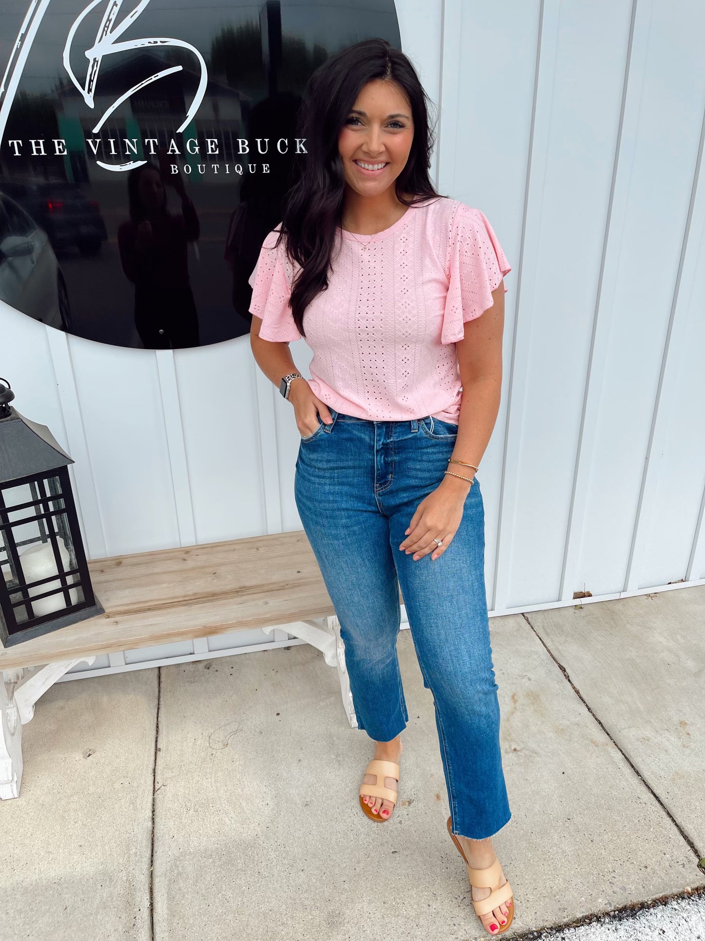Vervet Raw Hem Cropped Jeans