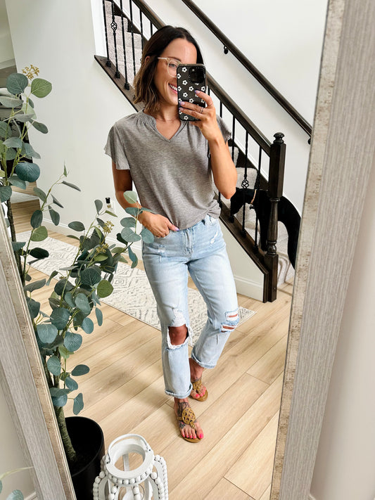 Vervet by Flying Monkey Stand Out Full Size Distressed Cropped Jeans