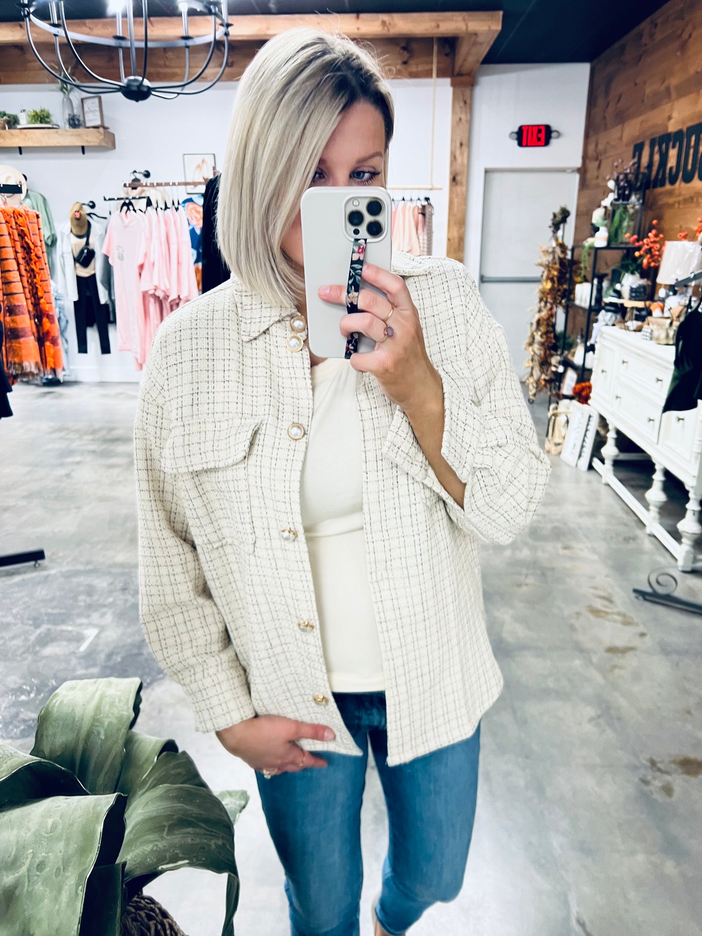 Change In Pace Plaid Jacket