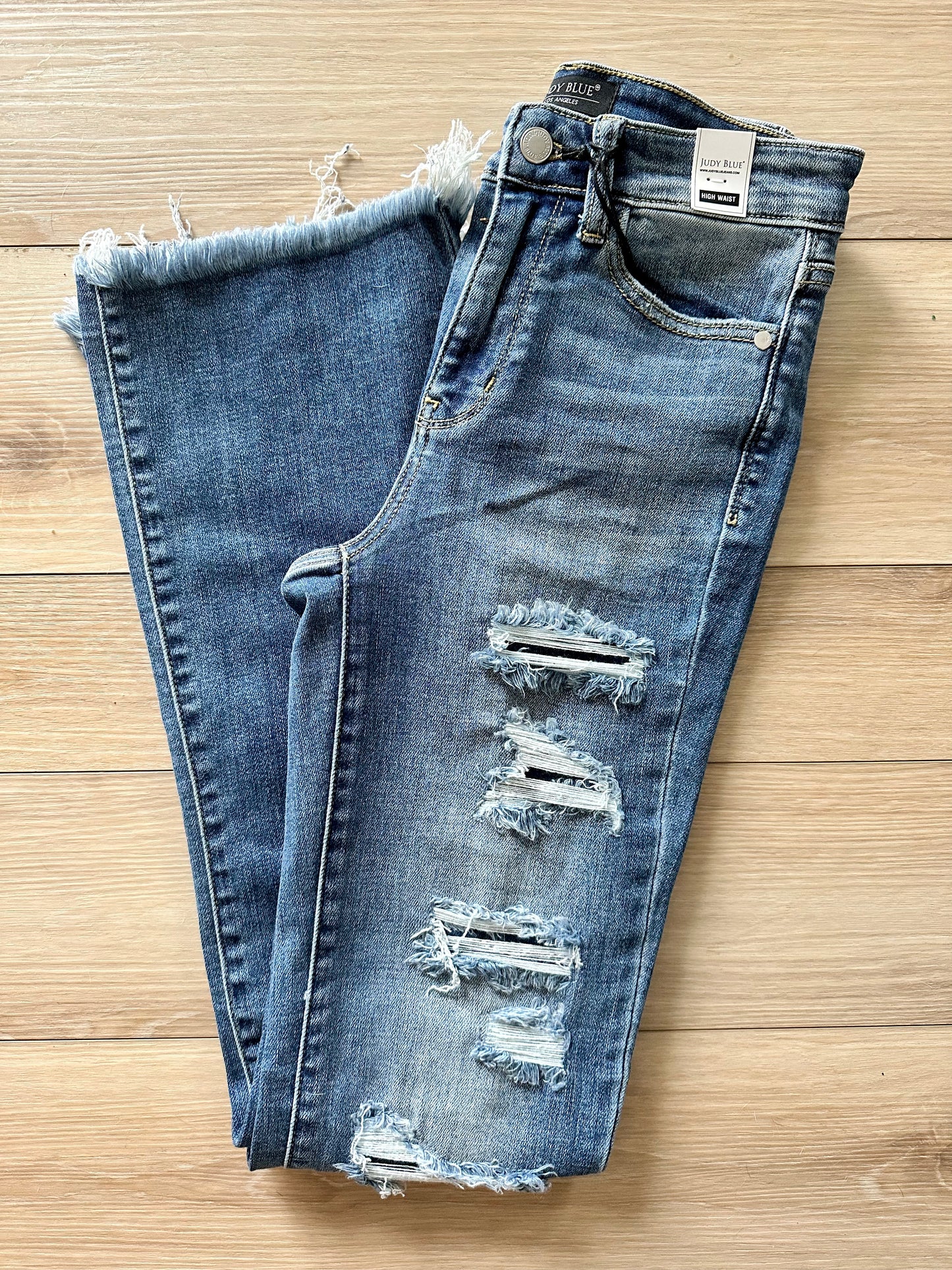 Judy Blue Full Size Janie High Waisted Patched Bootcut