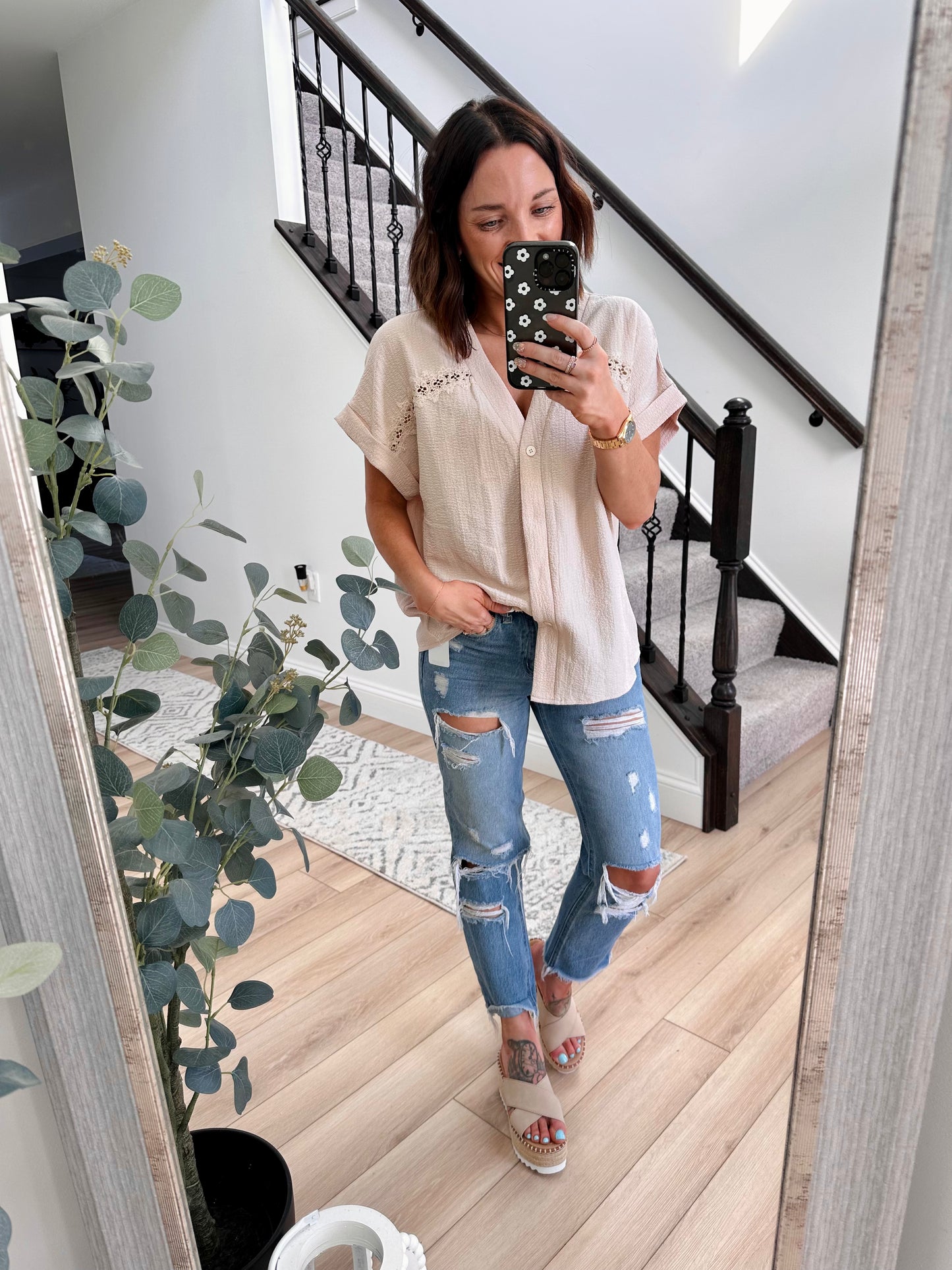 Textured Lace Blouse