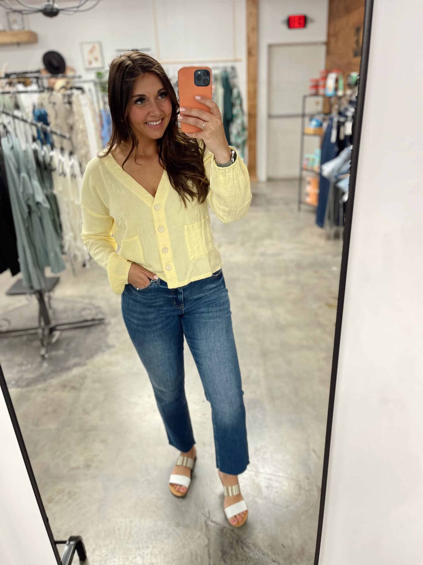 Vervet Raw Hem Cropped Jeans