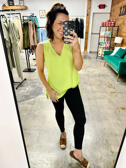 Chance of Sun Ribbed Tank