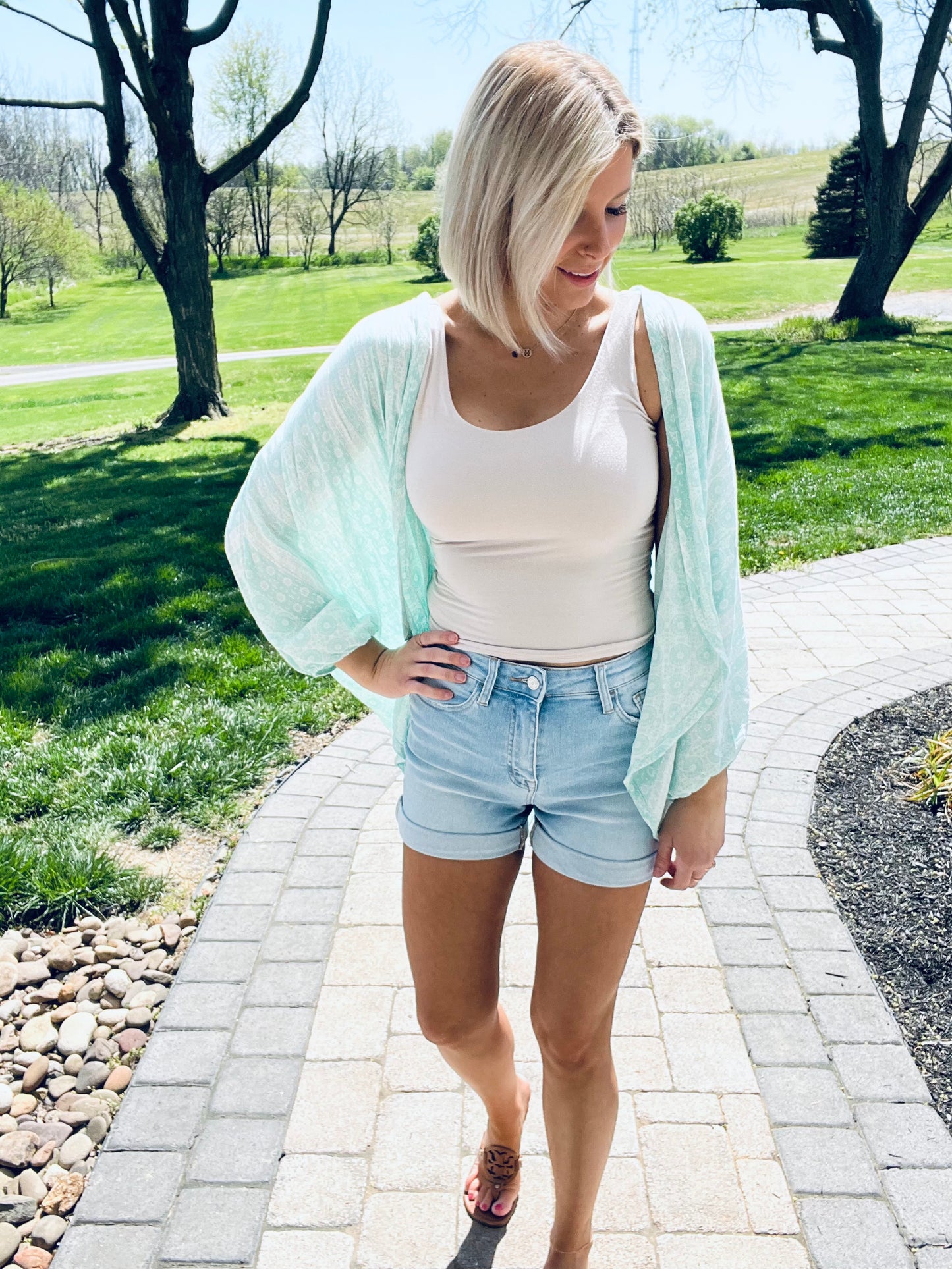 Vervet by Flying Monkey Full Size Cuffed Denim Shorts