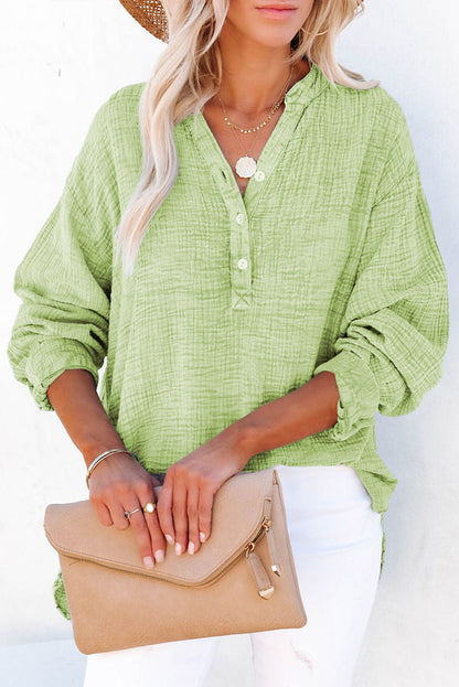 Marin Textured Long Sleeve Blouse