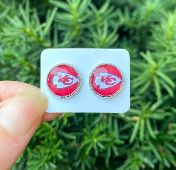 Kansas City Chiefs Stud Earrings Pair