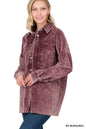 Zenana Oversized Premium Vintage Washed Corduroy Shacket
