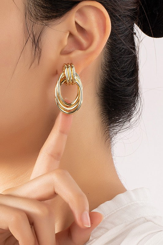 Knot Hoop Earrings