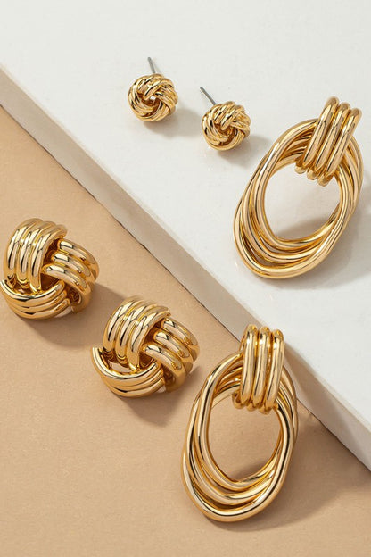 Knot Hoop Earrings