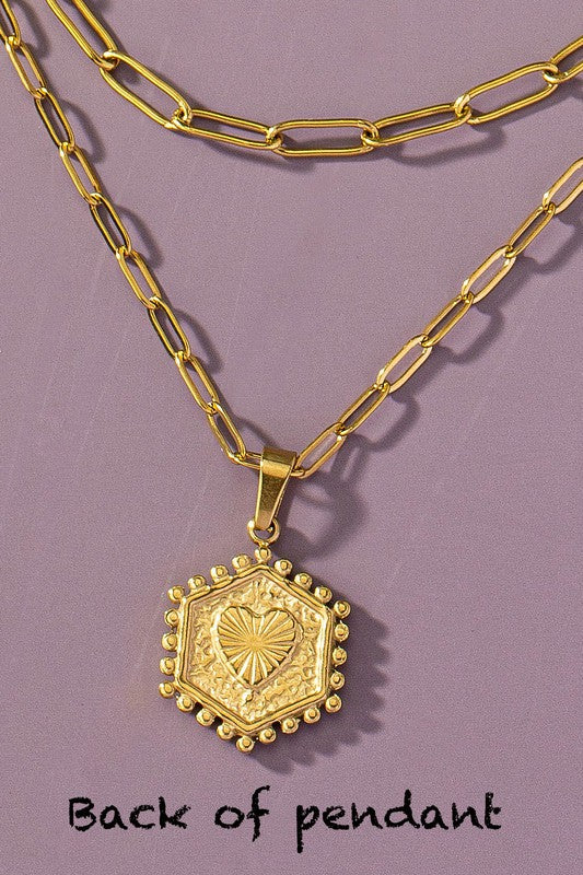 Double Chain Initial necklace