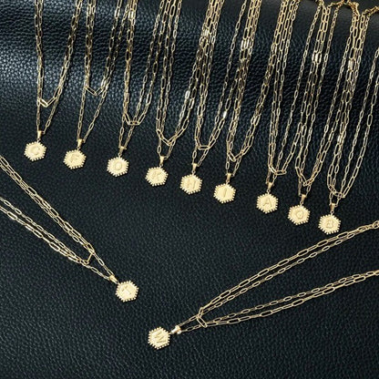 Double Chain Initial necklace