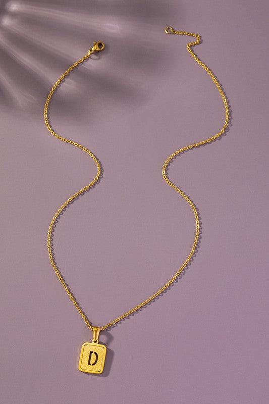 Brass Initial Necklace *Ships Free - must order by itself*