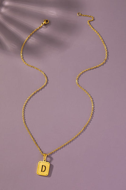 Brass Initial Necklace *Ships Free - must order by itself*