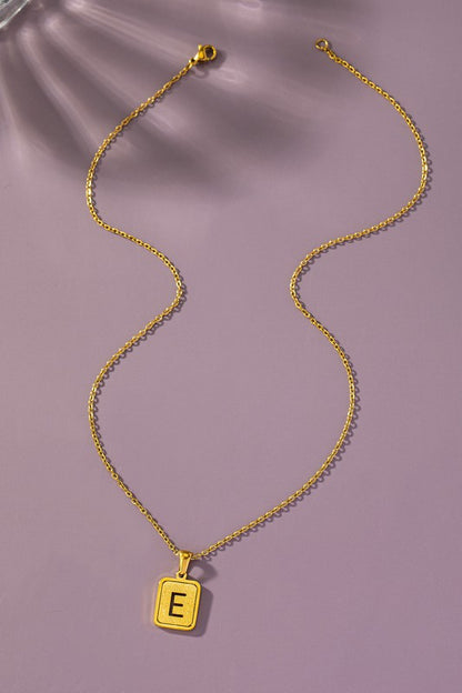 Brass Initial Necklace *Ships Free - must order by itself*