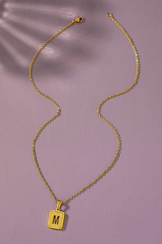 Brass Initial Necklace *Ships Free - must order by itself*