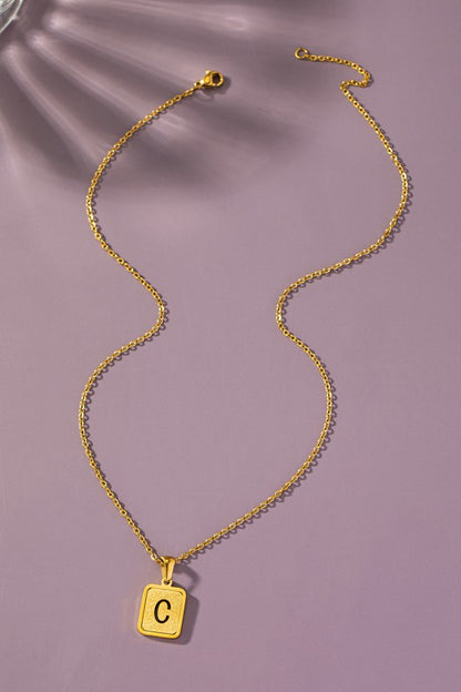 Brass Initial Necklace *Ships Free - must order by itself*