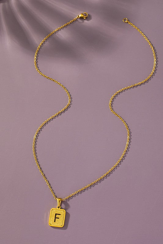 Brass Initial Necklace *Ships Free - must order by itself*