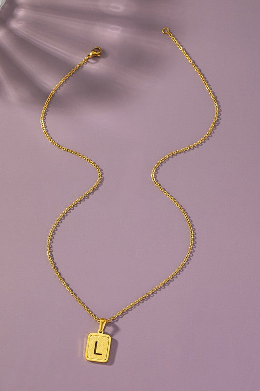 Brass Initial Necklace *Ships Free - must order by itself*