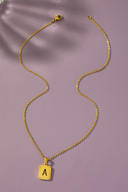 Brass Initial Necklace *Ships Free - must order by itself*