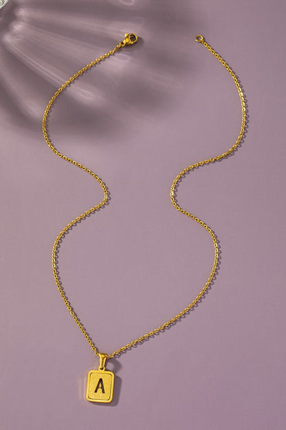 Brass Initial Necklace *Ships Free - must order by itself*