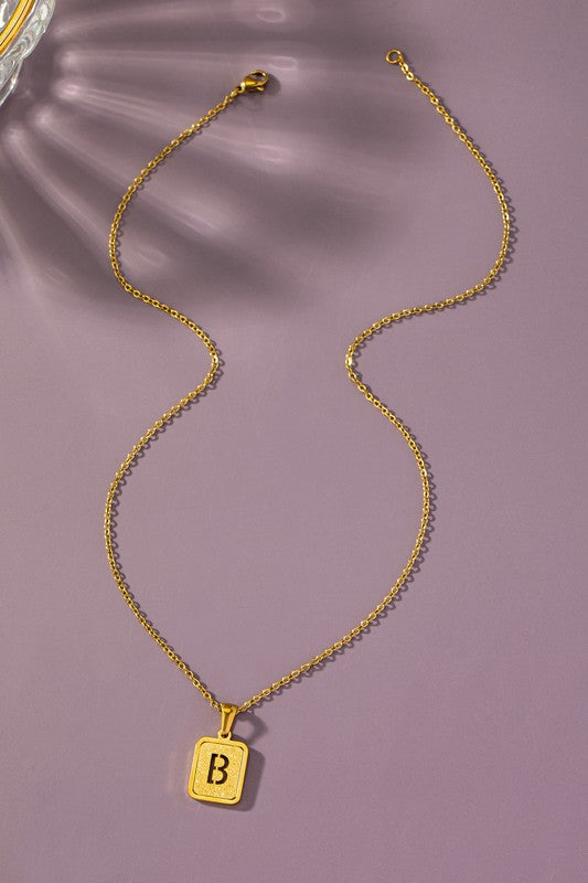 Brass Initial Necklace *Ships Free - must order by itself*