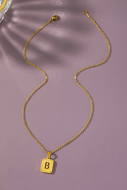 Brass Initial Necklace *Ships Free - must order by itself*