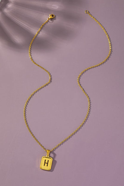Brass Initial Necklace *Ships Free - must order by itself*
