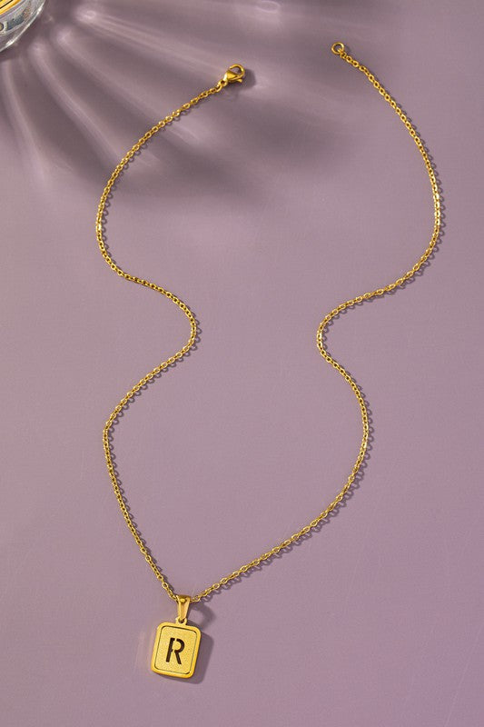 Brass Initial Necklace *Ships Free - must order by itself*