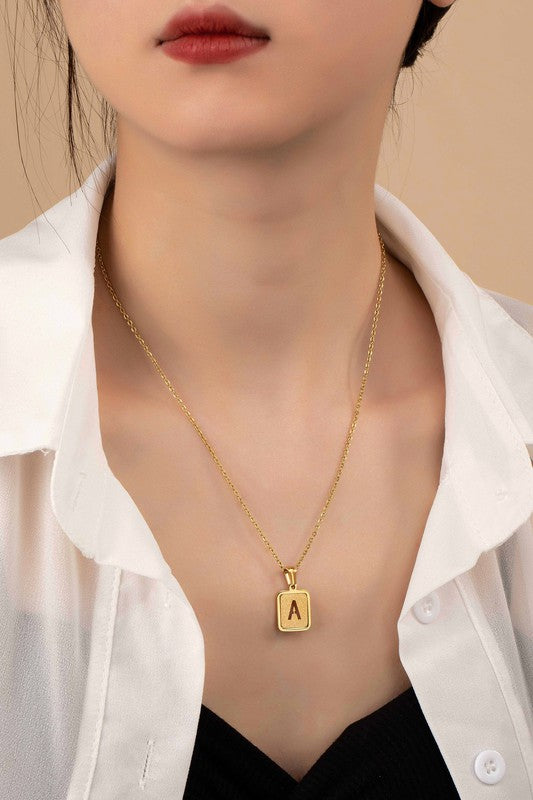 Brass Initial Necklace *Ships Free - must order by itself*