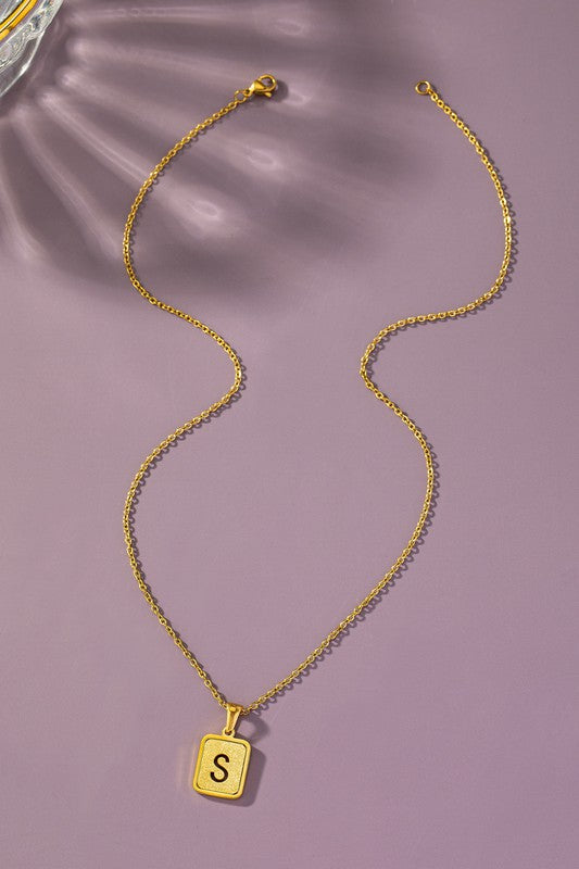 Brass Initial Necklace *Ships Free - must order by itself*