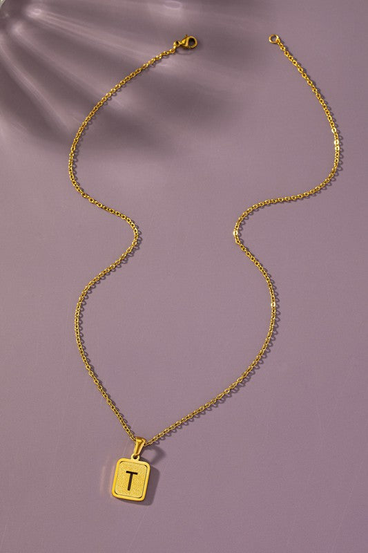Brass Initial Necklace *Ships Free - must order by itself*