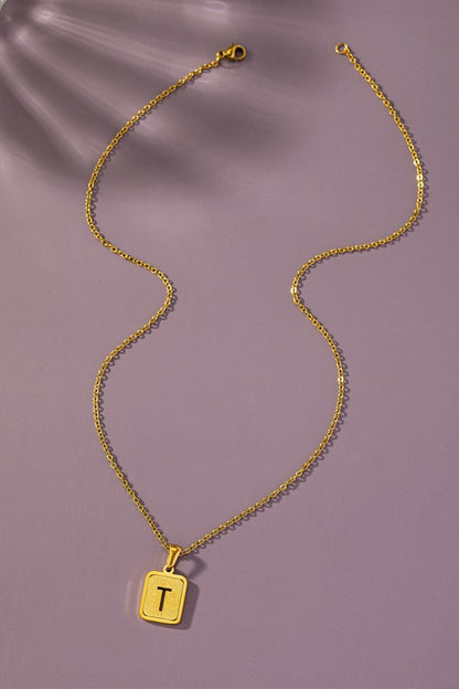 Brass Initial Necklace *Ships Free - must order by itself*
