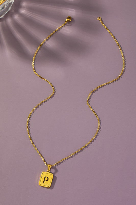 Brass Initial Necklace *Ships Free - must order by itself*