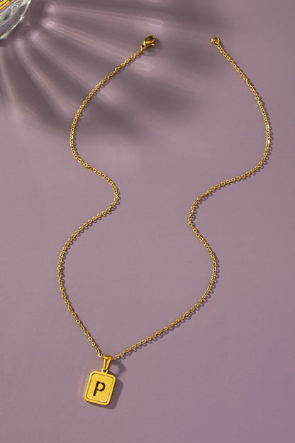 Brass Initial Necklace *Ships Free - must order by itself*