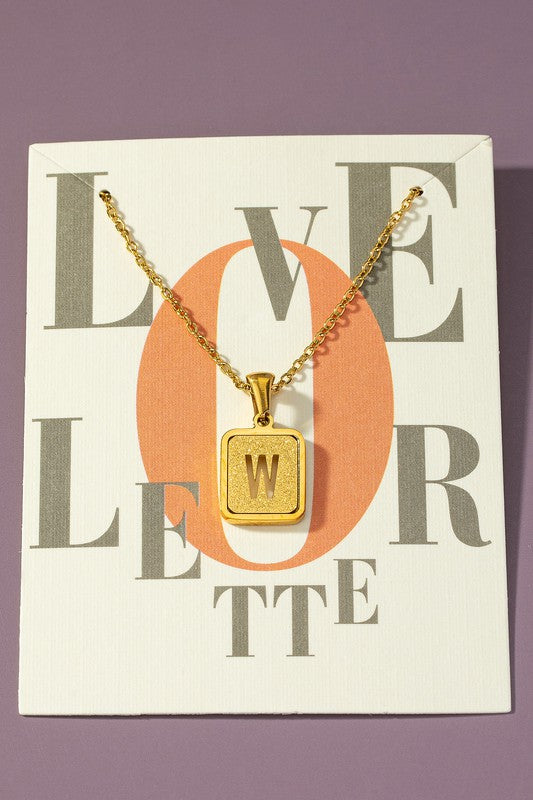 Brass Initial Necklace *Ships Free - must order by itself*