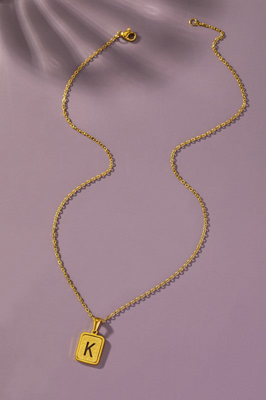Brass Initial Necklace *Ships Free - must order by itself*